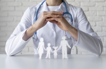 Doctor conducting a regular health check-up